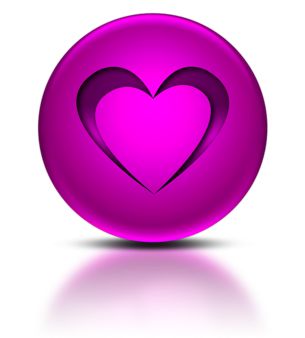 Transparent Heart Icon - Heart Clip Art Metallic Red Transparent Background (600x700)