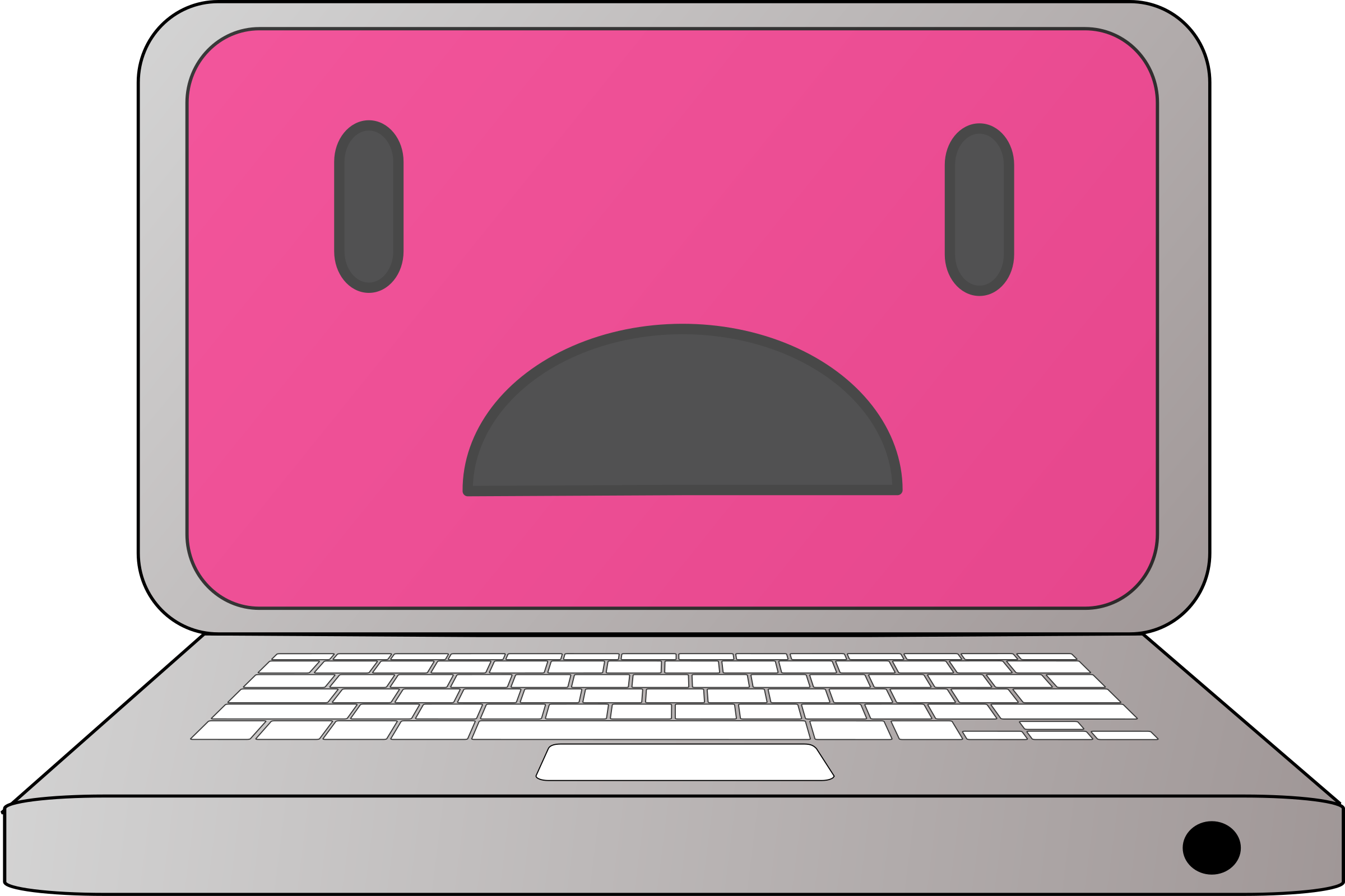 Notebook Clipart Pink - Mean Comment On Computer (2400x1600)