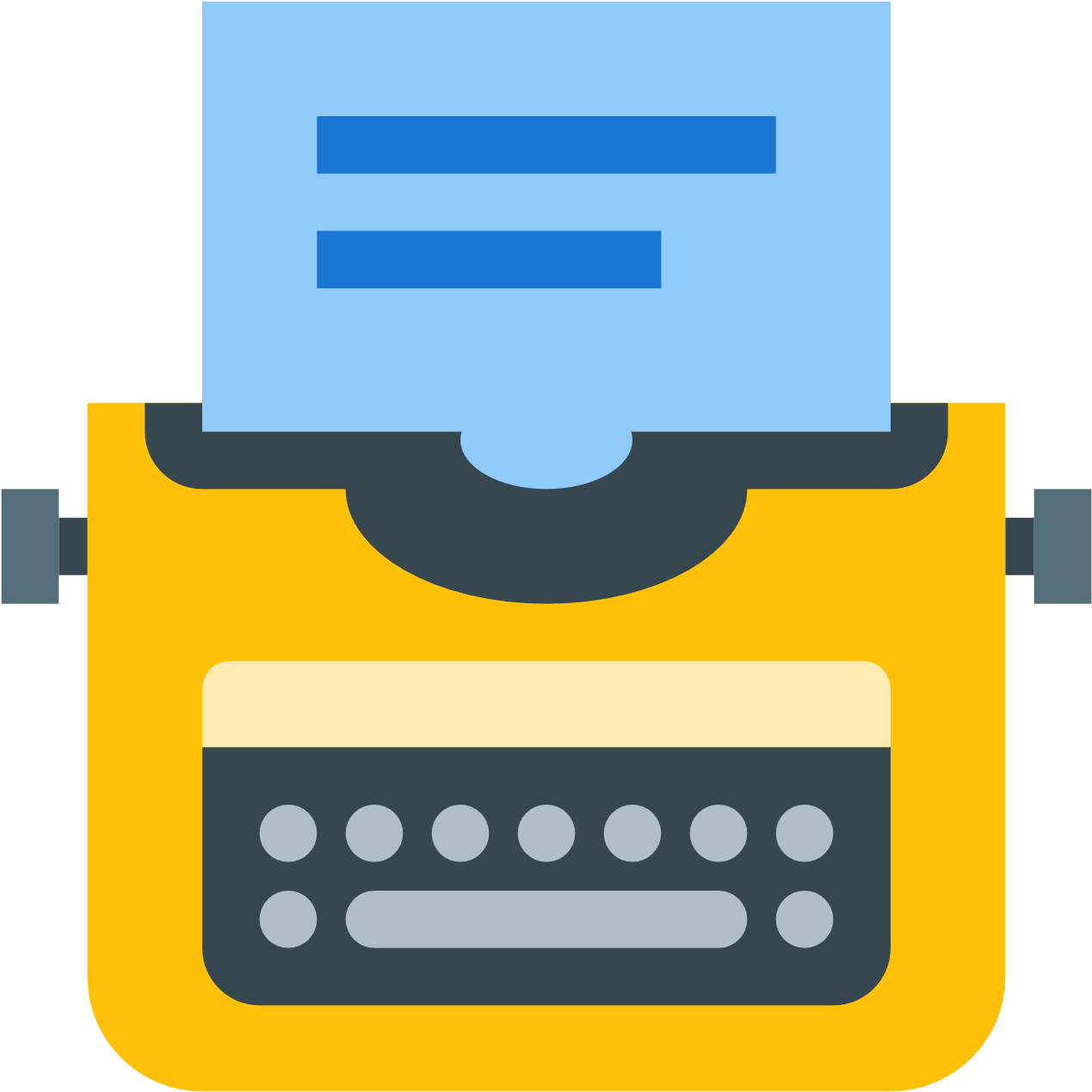 Train City Blog - Typewriter Flat Icon Png (1600x1600)