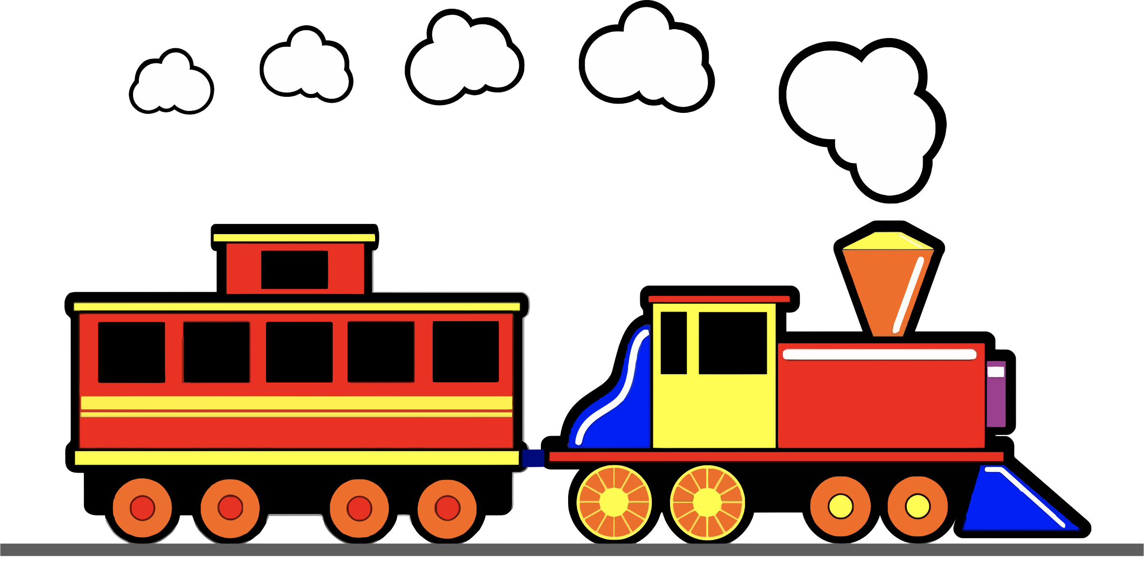 Toy Train - Toy Train Art Clip (2348x1163)