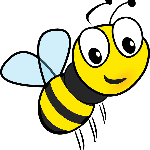 Bee Drawing Transparent Png Image - Cartoon Bee (612x612)