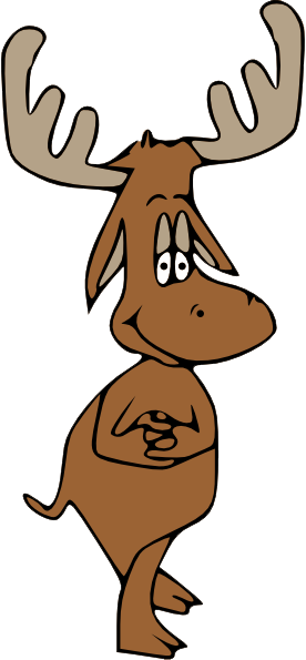 Moose Clip Art - Transparent Cartoon Moose (276x595)