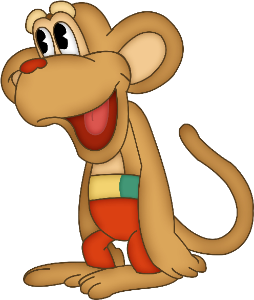 Funny Baby Monkeys Clip Art Images - Happy New Year 2075 (600x600)