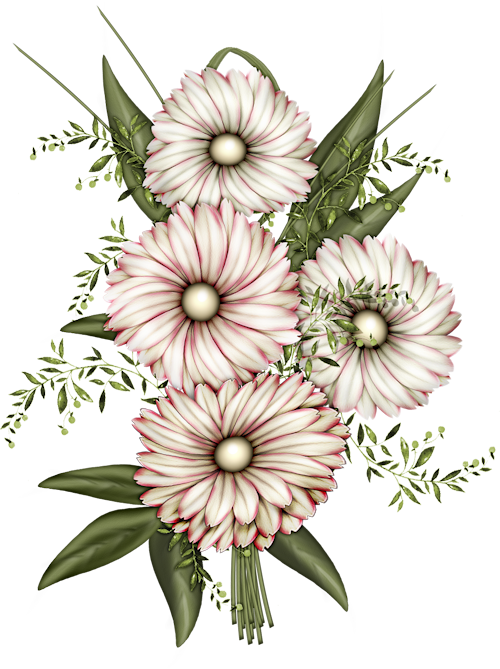 Flores Y Letras Para Decoupage - Flowers Clipart Transparent (500x669)