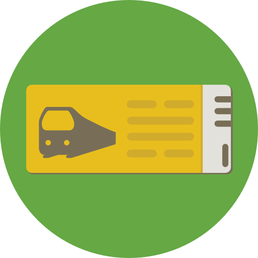 Ticket Free Icon - Train Ticket Icon Free (512x512)