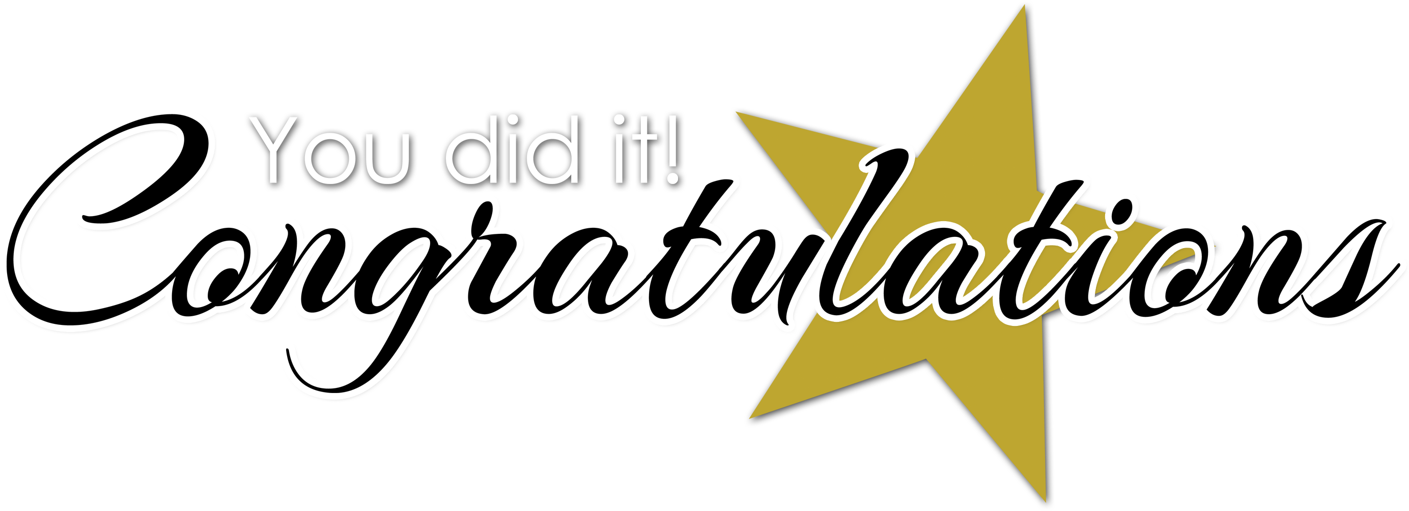 Congratulations Stars Cliparts - Congratulations Png (2768x1005)