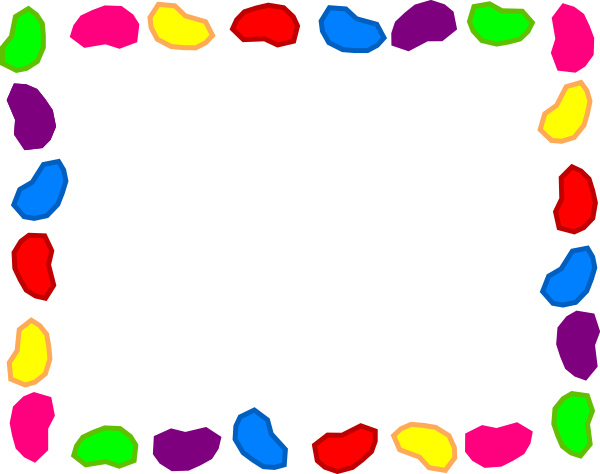 Jelly Bean Background Rainbow Clip Art At Clker - Jelly Bean Border Clip Art (600x474)