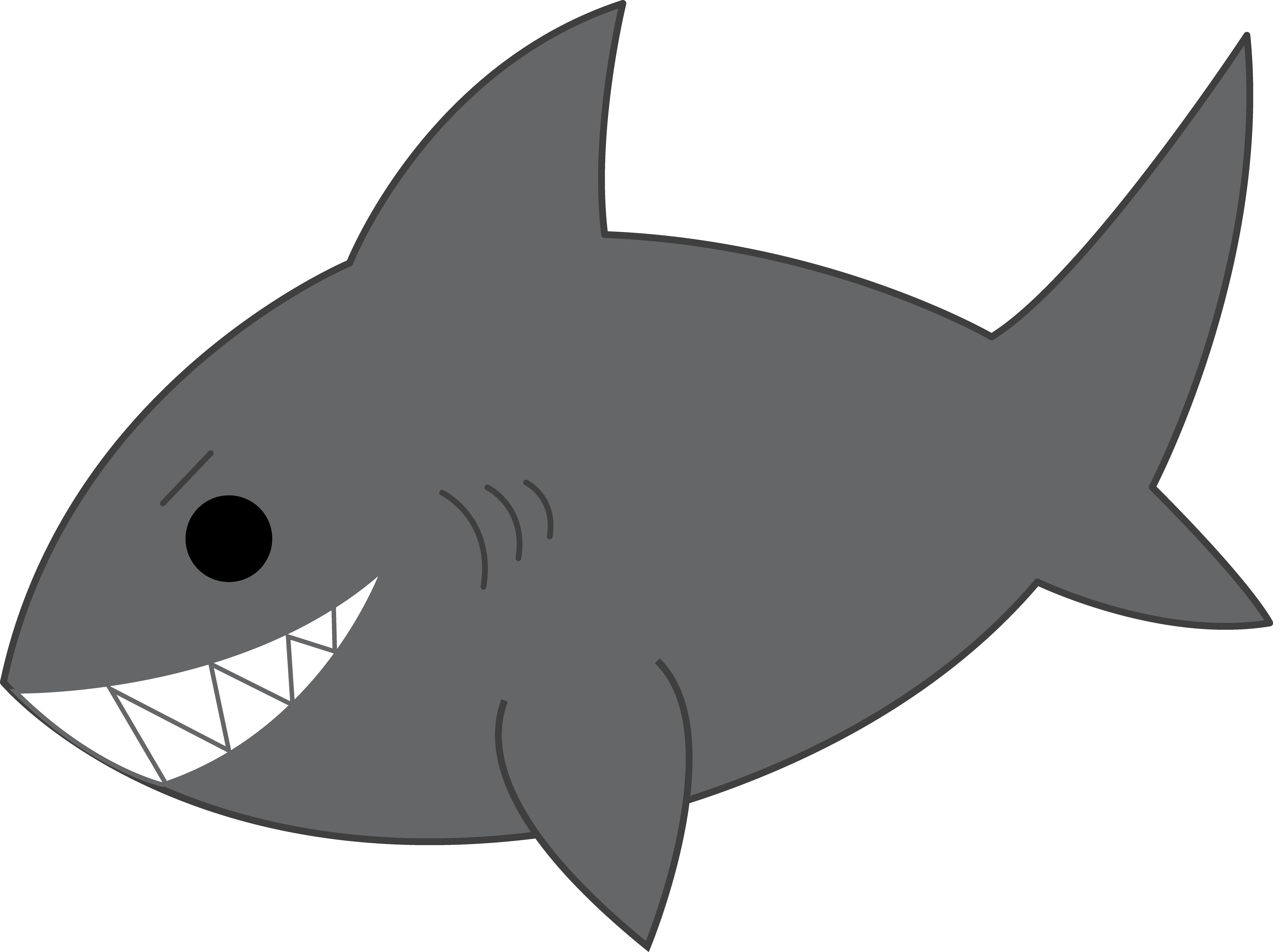 Wallpaper Clipart Shark - Clipart Of A Shark (4658x3483)