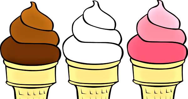Customizable Design Templates For Ice Cream Fundraiser - Ice Cream Cone Clipart (600x317)