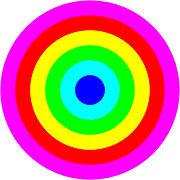 Rainbow Color Circle Clip Art - Rainbow Colors In A Circle (600x600)