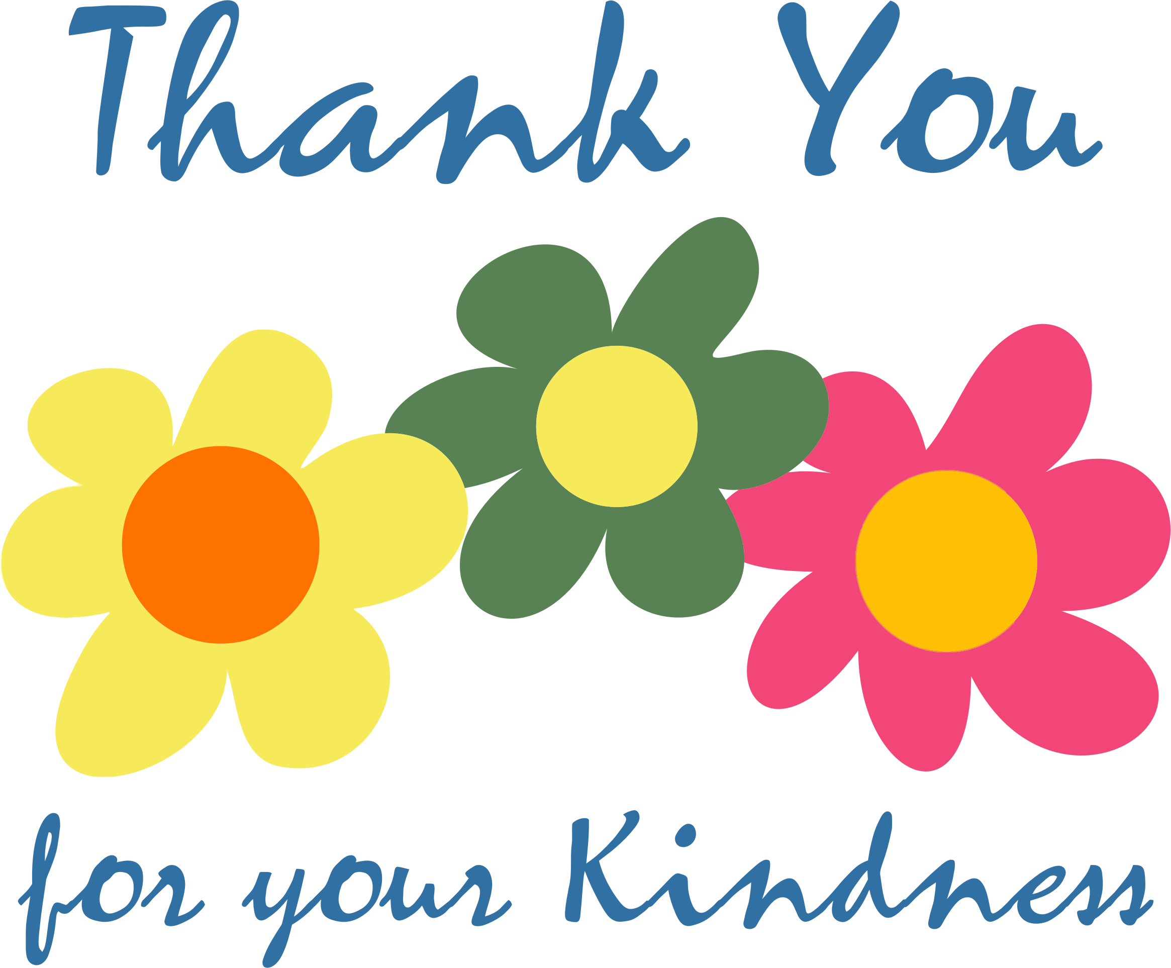 Thank You Flowers Clip Art Download - Thank You For Your Generosity (2330x1926)