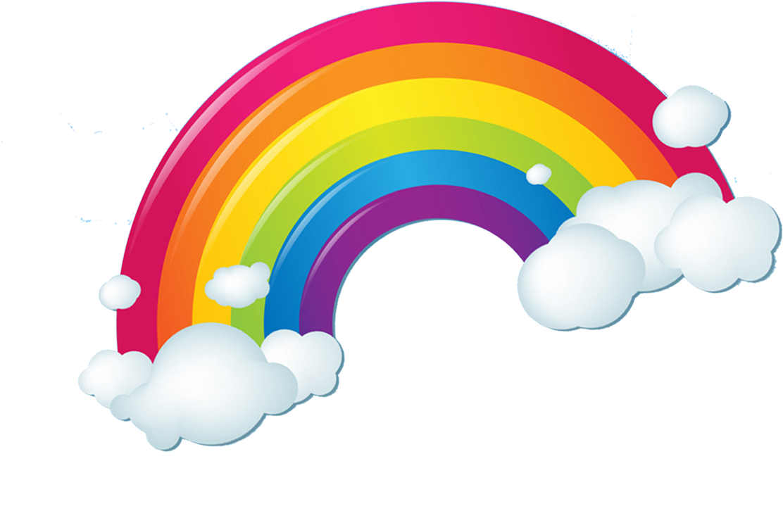 Rainbow Cloud Iridescence - Transparent Rainbow With Clouds (1347x803)