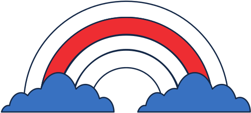 Clouds And Rainbow Forecast Climate Icon - Clouds And Rainbow Forecast Climate Icon (550x550)