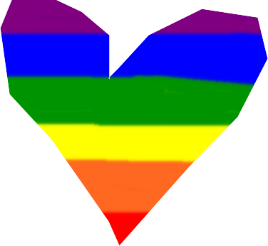 Itzzmekathlynne 2 0 Rainbow Heart Cutout Png By Itzzmekathlynne - May 17 (376x346)