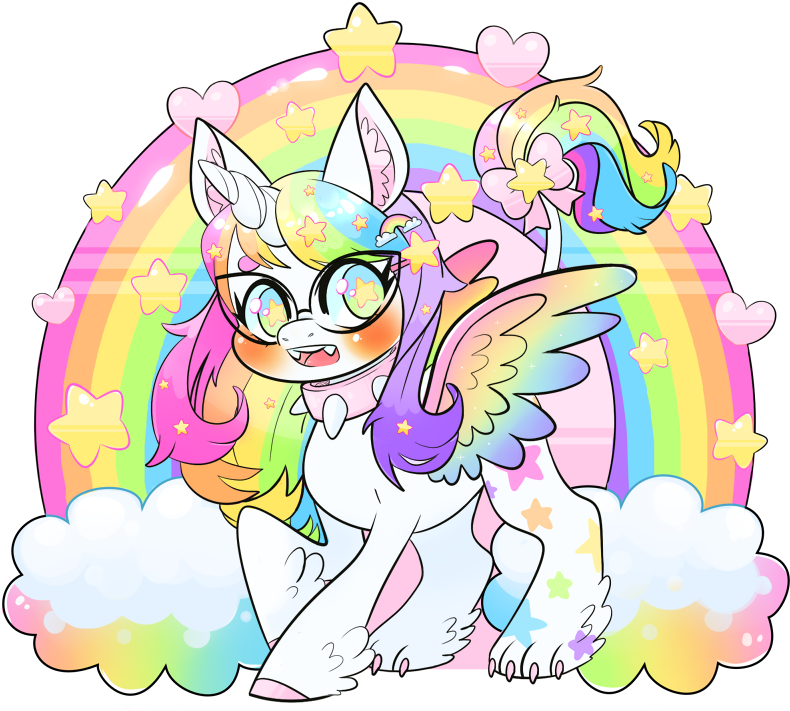 Pastel Rainbow Whimsy By Chanzajam - Mlp Oc Alicorn Baby (800x750)