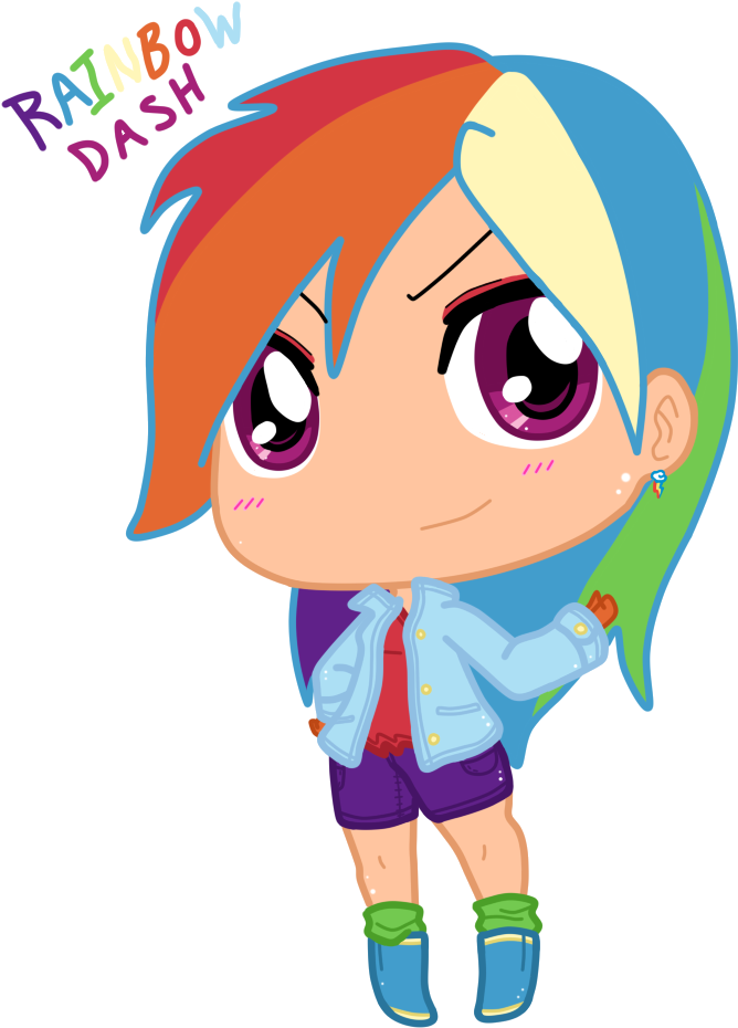 Chibi Human Rainbow Dash By Autumn-spice - Rainbow Dash Human Chibi (704x960)