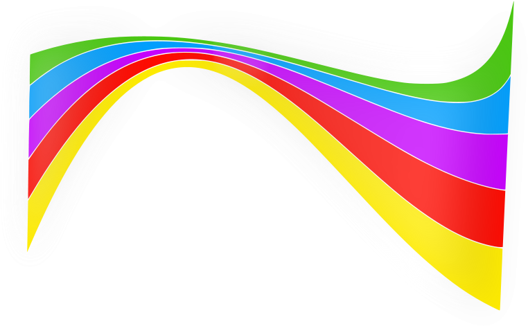Free Shiny Rainbow Ribbon - Rainbow Ribbon Clipart (800x586)