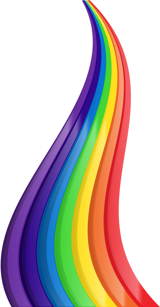 Colors Of The Rainbowrainbow - Rainbow Wave Line Png (619x1024)