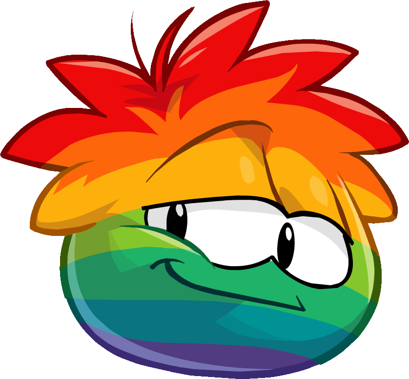 Club Penguin Wiki - Club Penguin Rainbow Puffle (838x776)