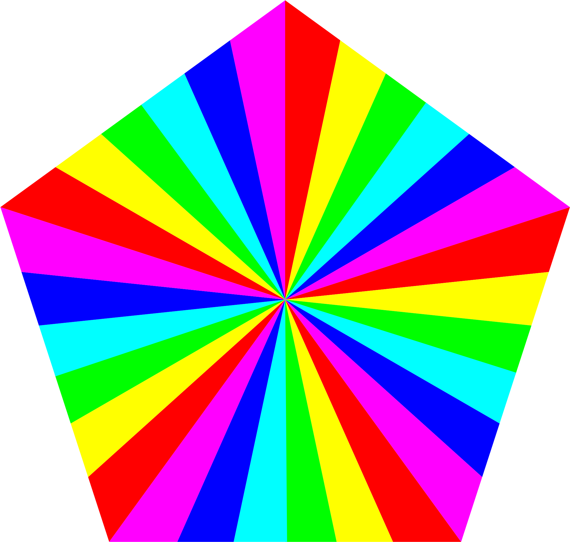 Colors Words Color Clipart - Pentagon Color (2400x2400)