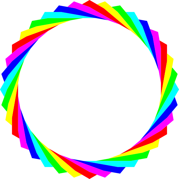 Hexagon Rainbow Circle Clip Art At Clker Rainbow Circle - Rainbow Circle Clipart (600x600)