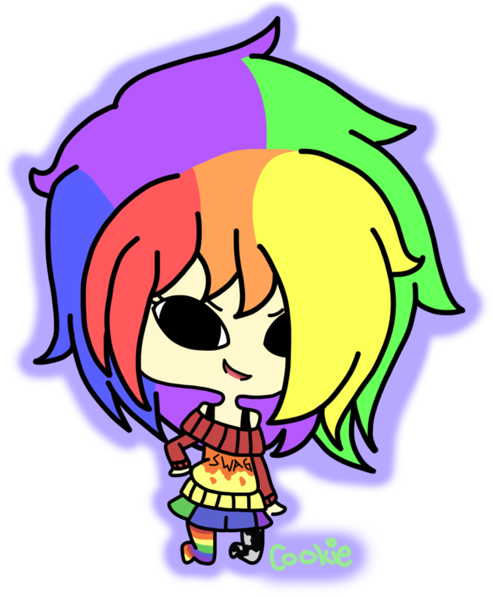 Rainbow Funky Swag By Pastel Cookie Chuu - Cartoon (894x894)