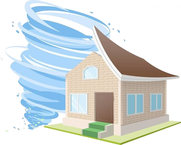 House Cartoon Tropical Cyclone Clip Art - Tropical Cyclone Cartoon (600x481)