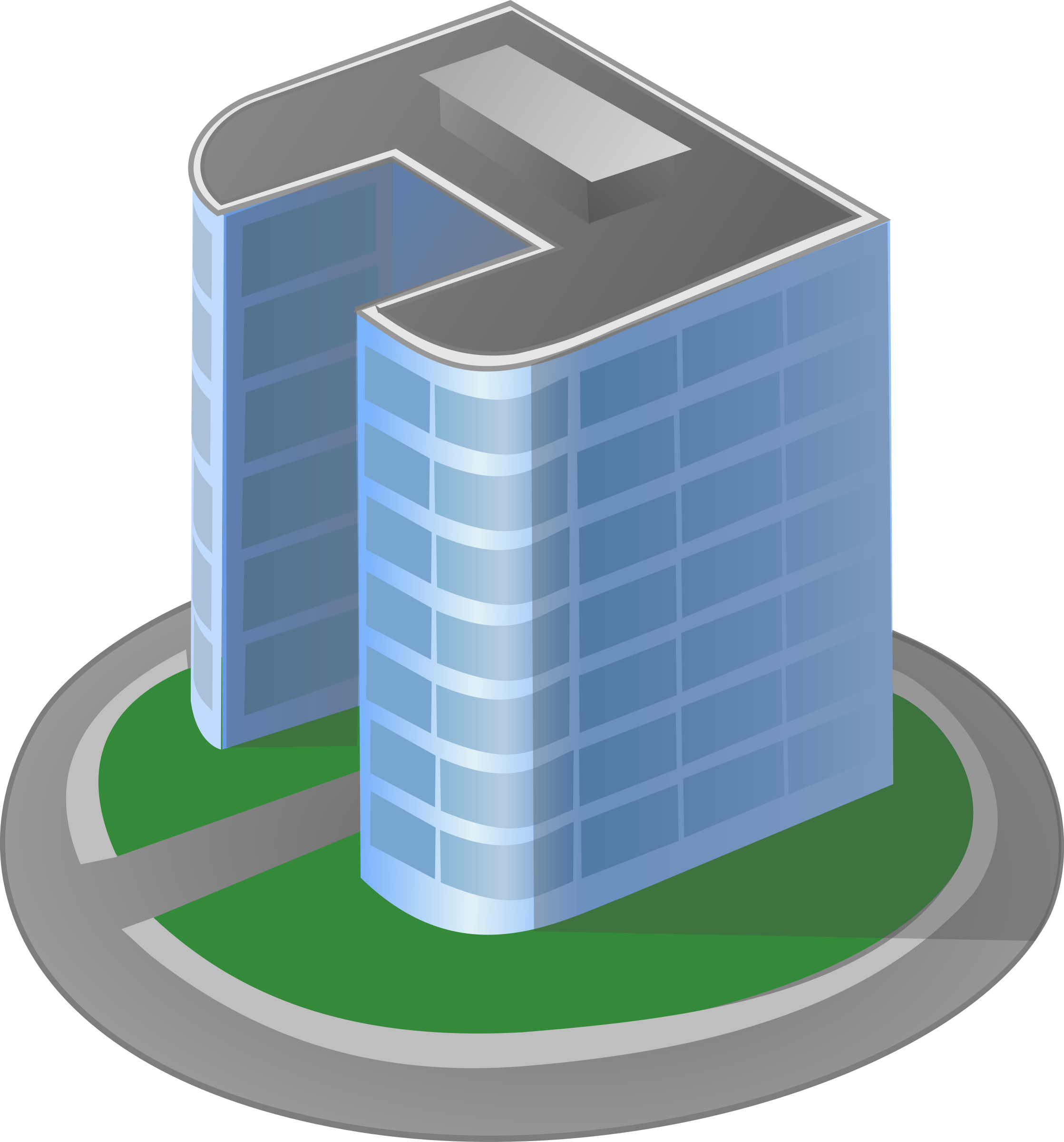 Skyscraper Clipart Corporate Office - Company Building Clipart (2237x2400)