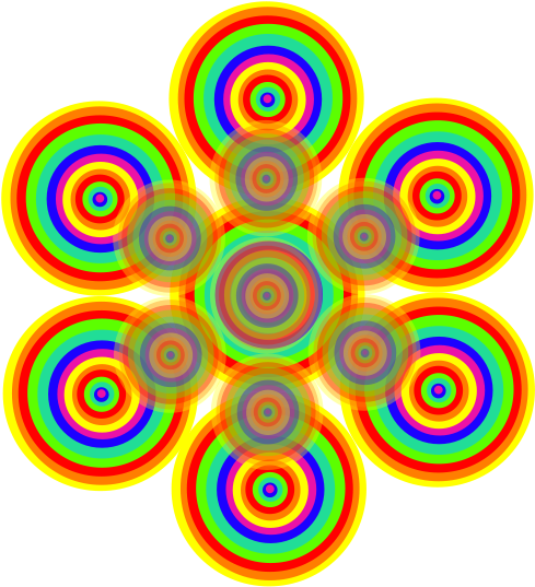 Aiflowers 6 Clip Art - Psychedelic Flower 1 25 Magnet Hippie (566x800)