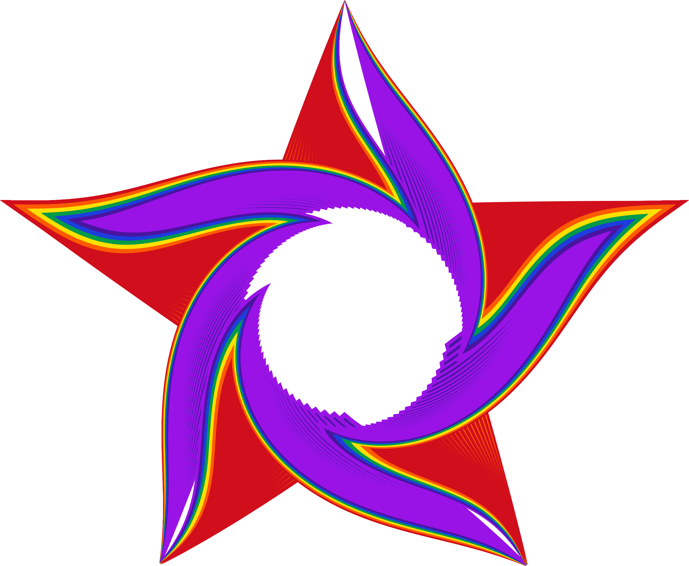 Rainbow Star - Rainbow In A Star (2350x1930)