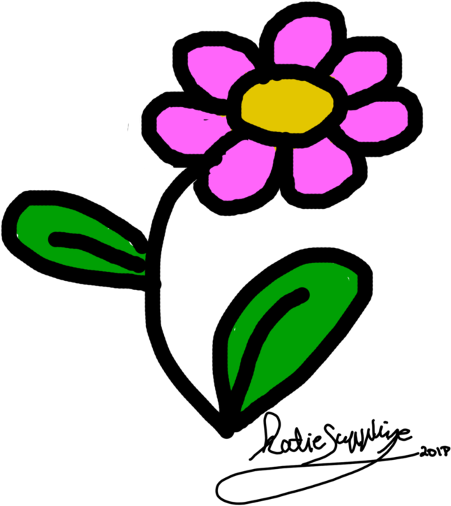 Flower Doodle By Katiesapphire - Flower Doodle By Katiesapphire (830x962)