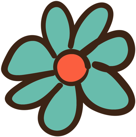 Simple Flower Colored Doodle Transparent Png - Doodle (512x512)