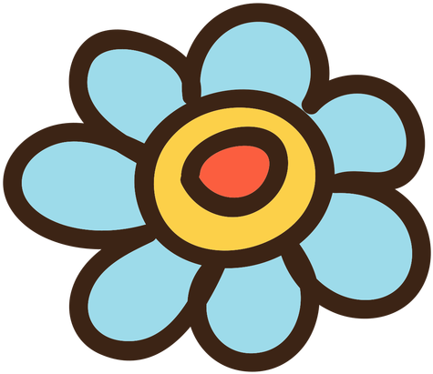 Flower Head Colored Doodle Transparent Png - Circle (512x512)