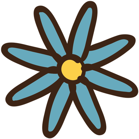 Flower Colored Doodle Transparent Png - Color (512x512)