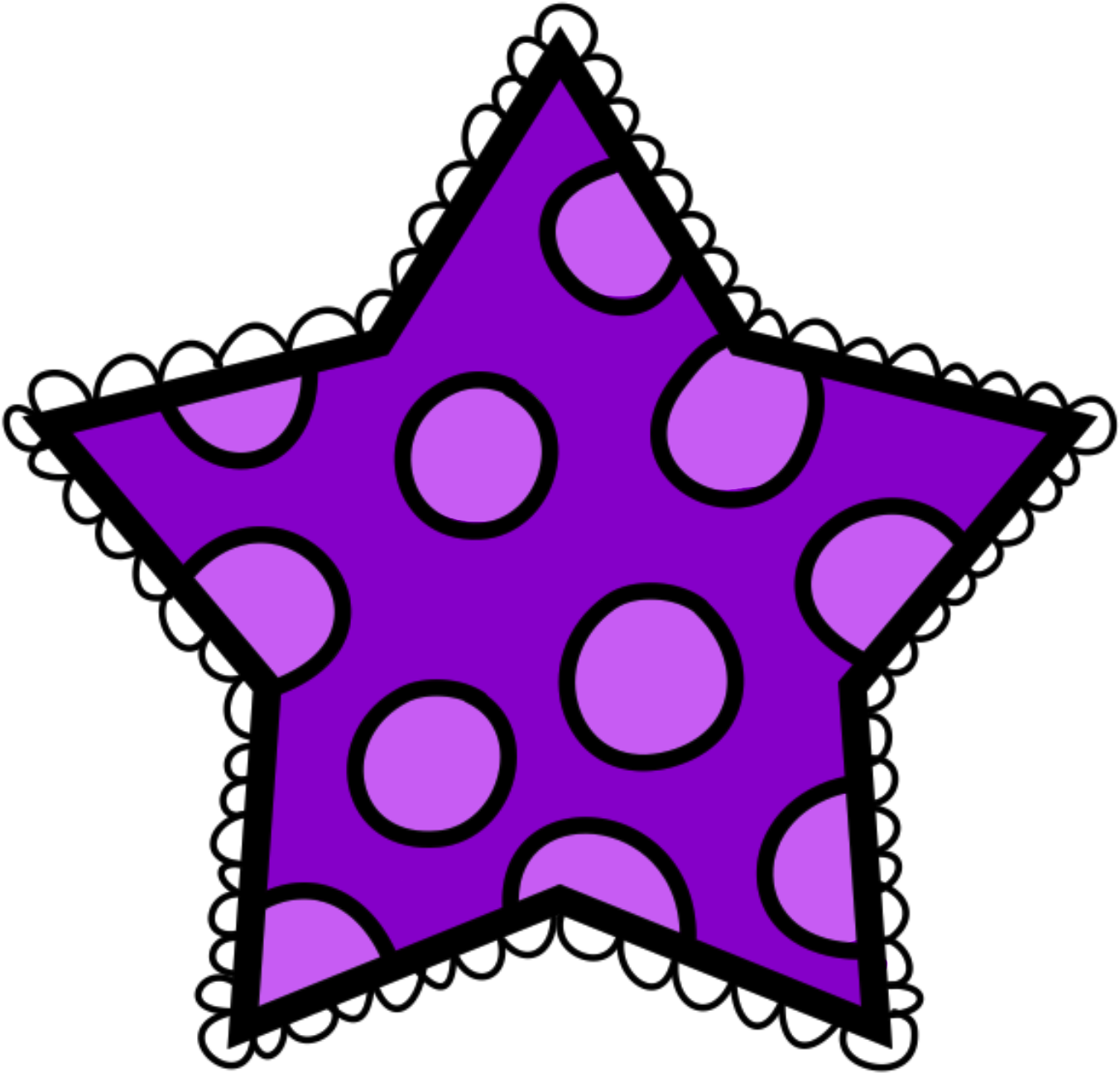 Star Clipart Polka Dot - Pink Polka Dot Star (1422x1402)