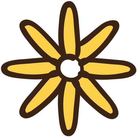 Hand Drown Flower Doodle Transparent Png - Snowflake In A Circle (512x512)