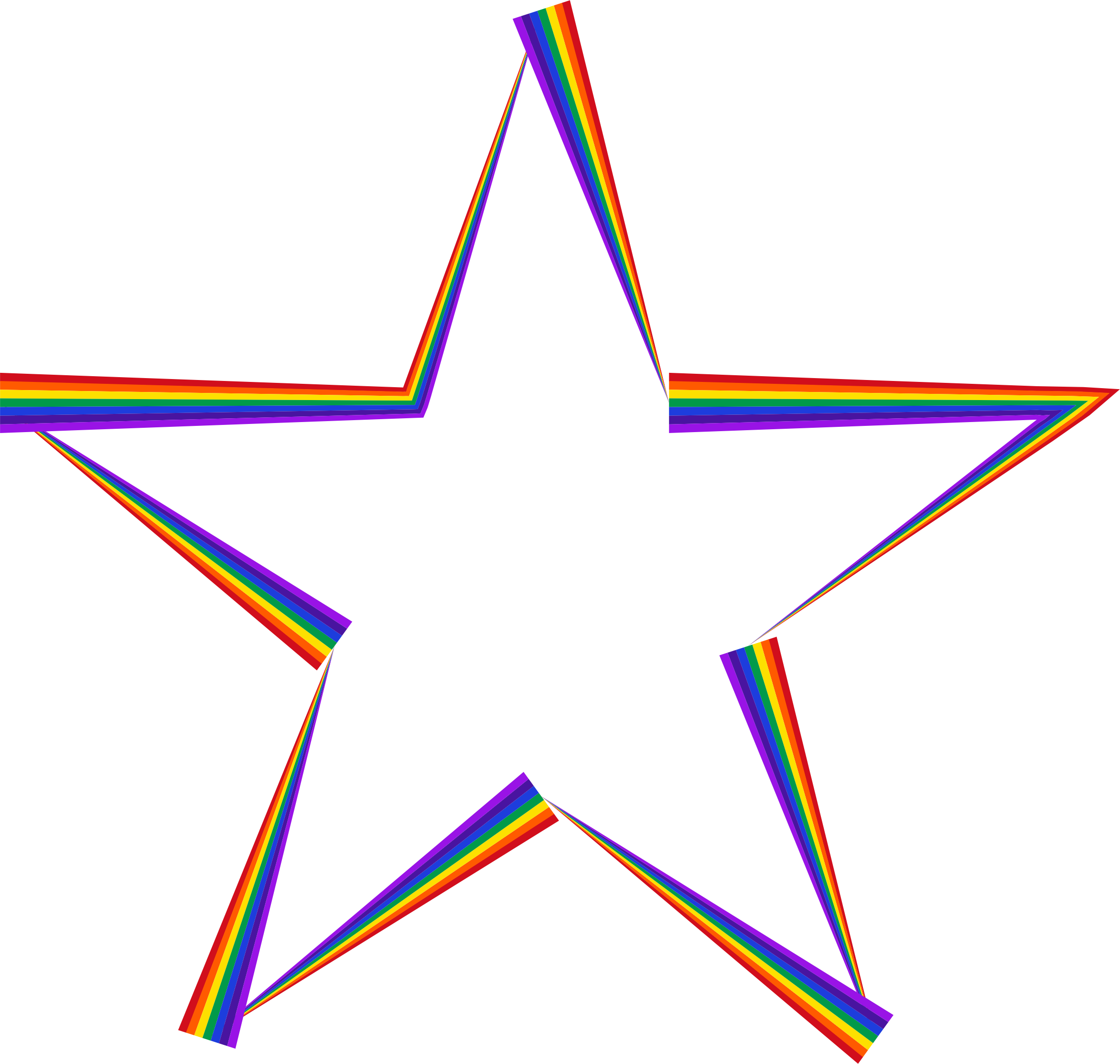 Rainbow Star - Rainbow Star Png (2344x2226)
