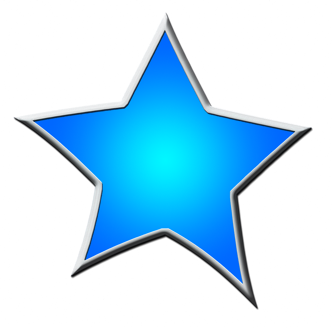Framed Blue Star Clipart - Alt Attribute (1063x1051)
