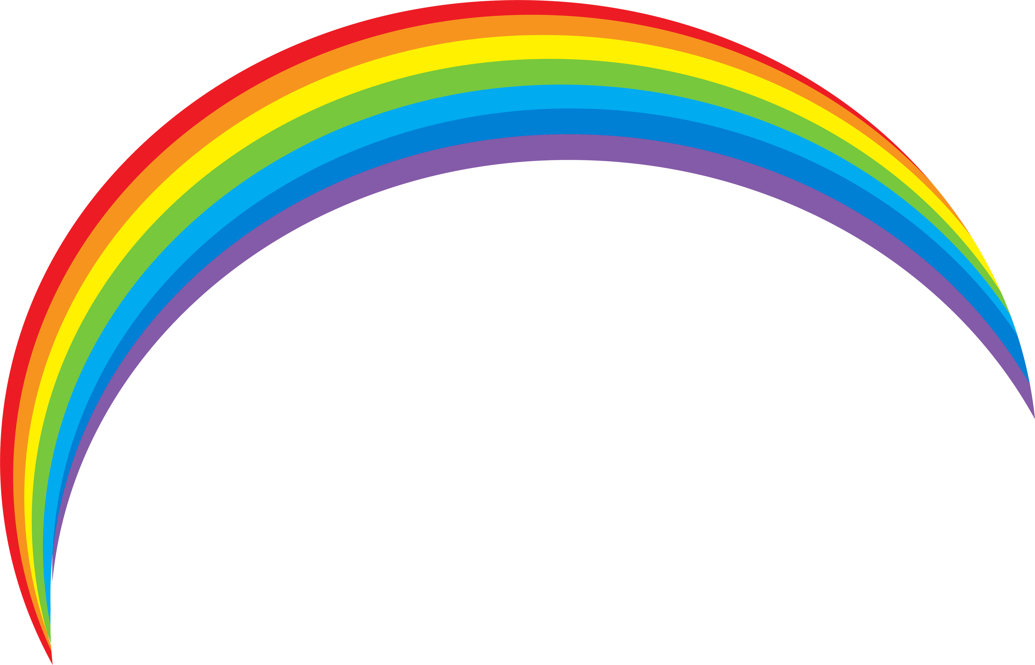 Rainbow Clipart Png Image - Rainbow Clipart Transparent Background (3496x2248)
