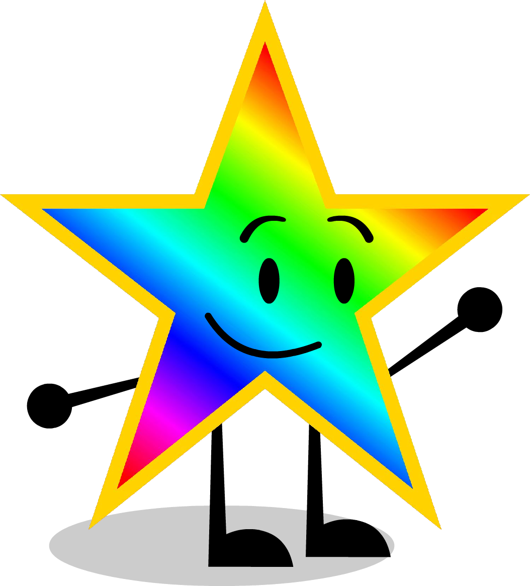 Rainbow Star - Object Show Rainbow Star (1054x1165)