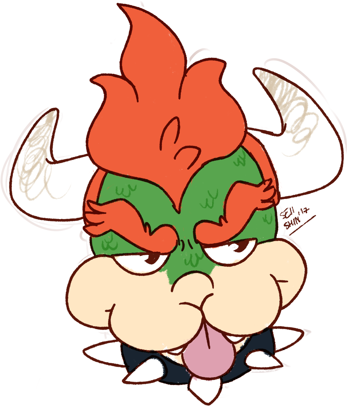 Bowser Doodle - Bowser (1387x1399)