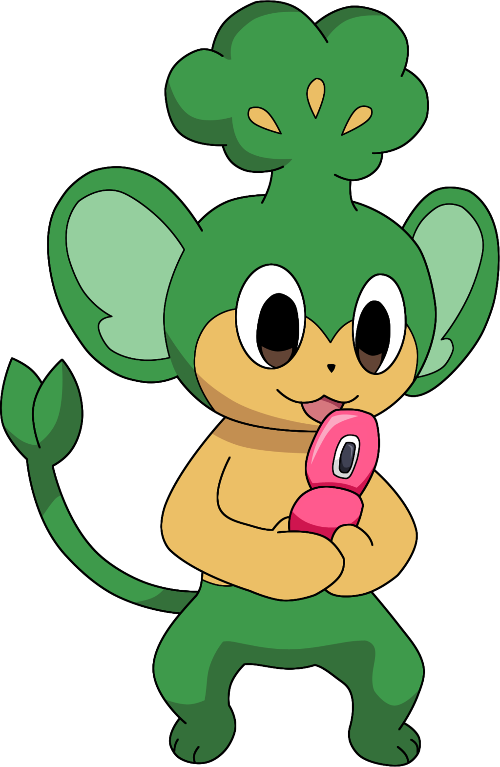 Pansage Doodle By Ludiculouspegasus Pansage Doodle - Pansage Bow (1024x1571)