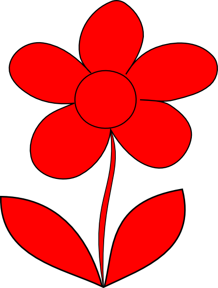 How To Set Use Utt Red Flower Svg Vector - Flower Clip Art (450x594)