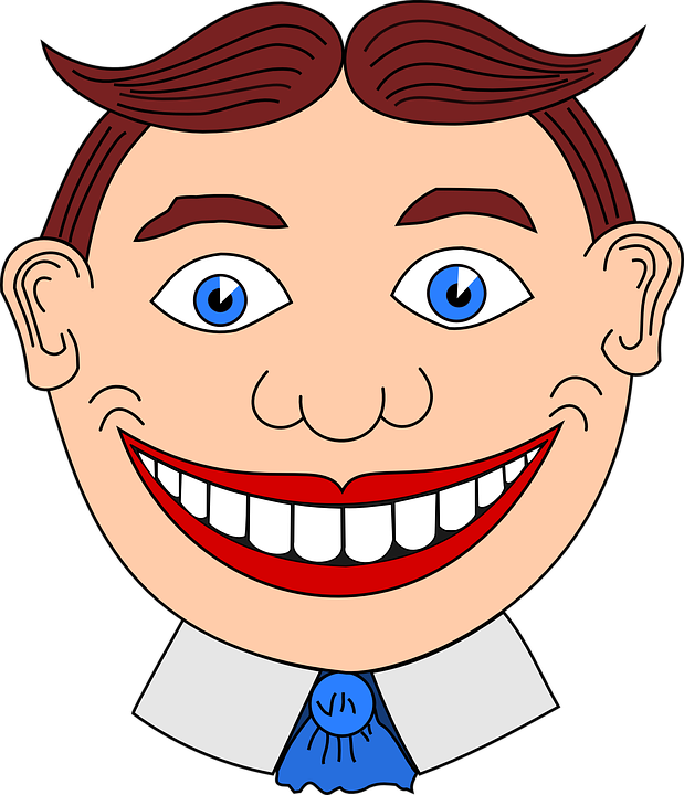 Funny People Clipart - Smiling Person Clipart (619x720)