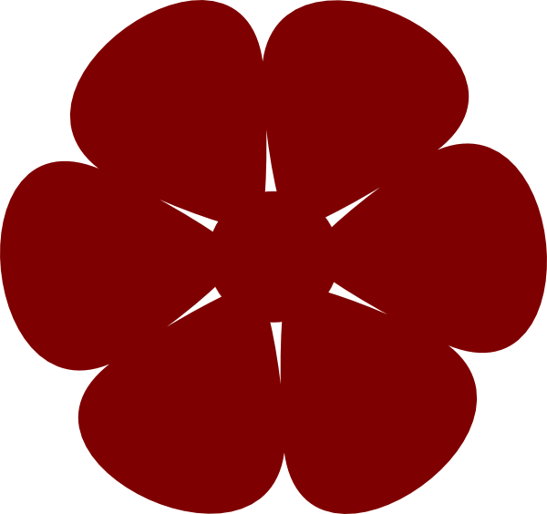 Red Flower Clip Art - Transparent Background Floral Clip Art (600x564)