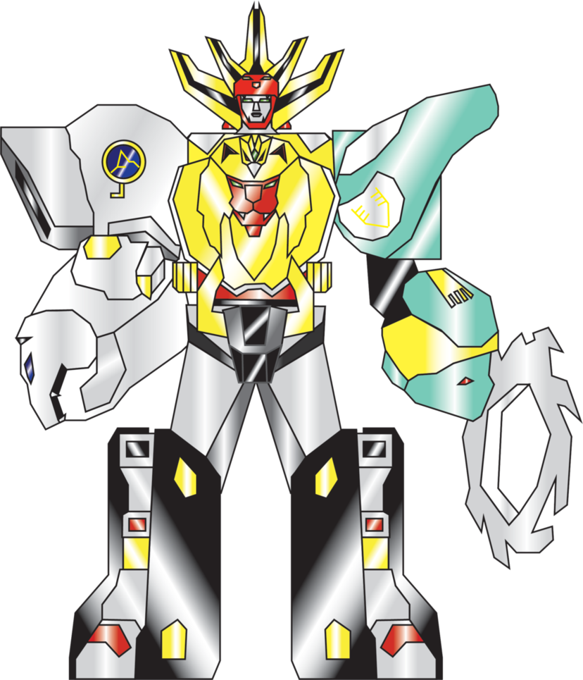 Wild Force Megazord Clutcher Knuckle Mode By Nobird27 - Powerrangerswildforce Zords Drawings (828x965)