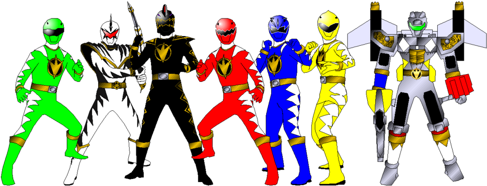 Lysergic44 216 32 Dinothunder With Green And Phantom - Power Rangers Dino Thunder Green (1024x380)