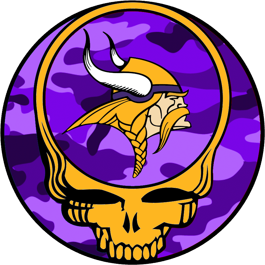 Grateful Dead Logo Purple Camo Yellow Skull Image - Yellow And Purple Logo (900x900)