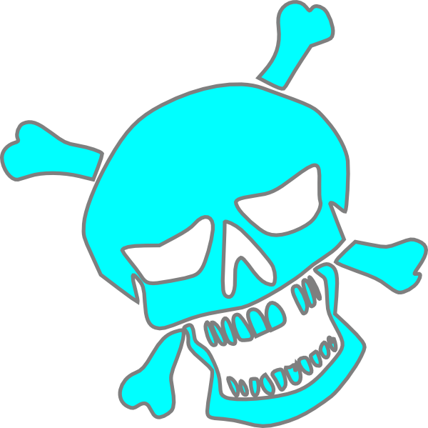 Skull 2 Tone Clip Art - Skull 2 Tone Clip Art (600x599)