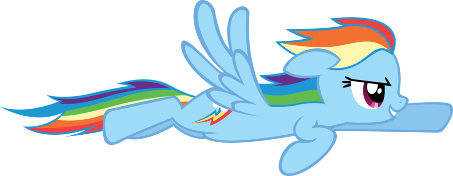 Flying Rainbow Dash By Segfaultd-d5ngocu - Rainbow Dash Png (900x350)